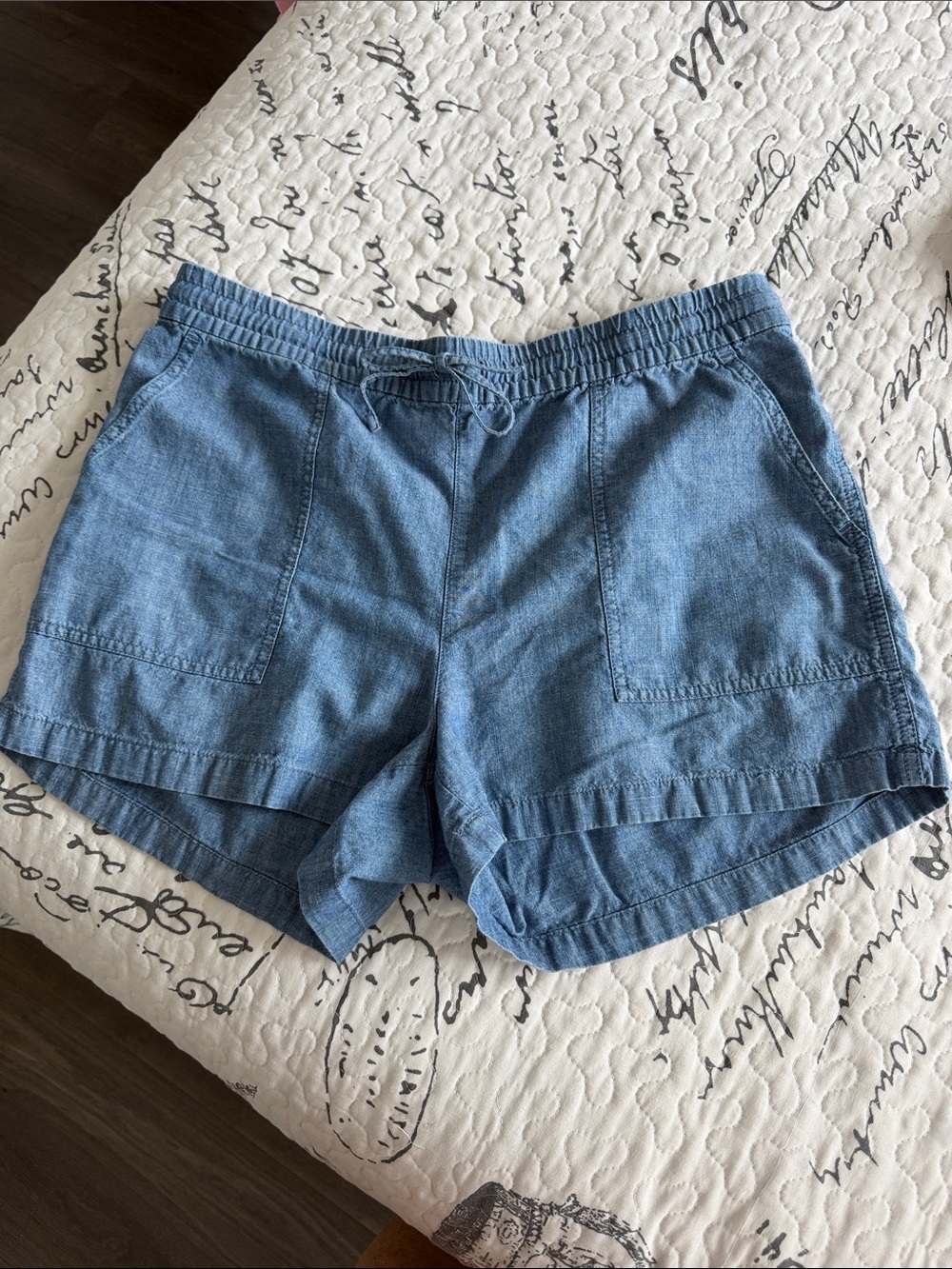 J. Crew Light Chambray Elastic Pull-On Shorts